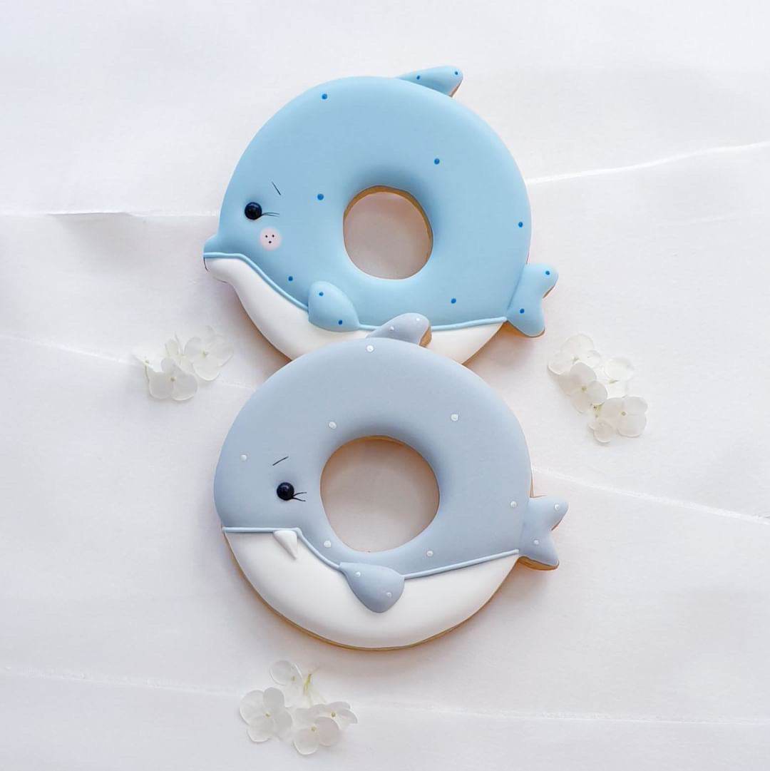 Ausstechform Donut Delfin, Hai