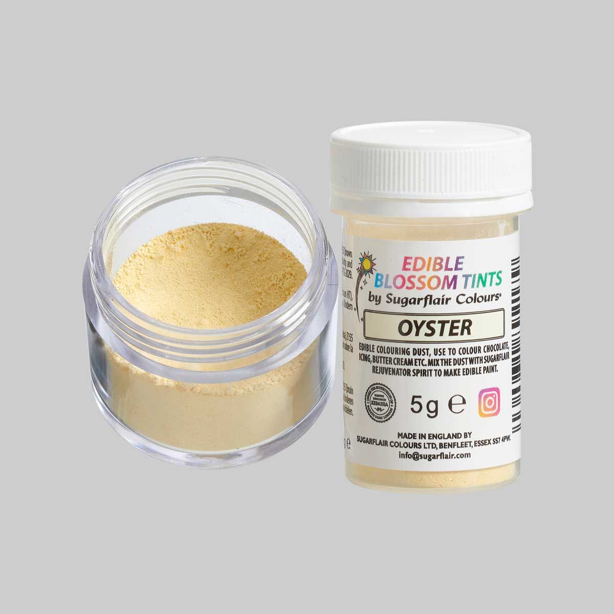 Sugarflair Lebensmittel Puderfarbe Oyster - 5g