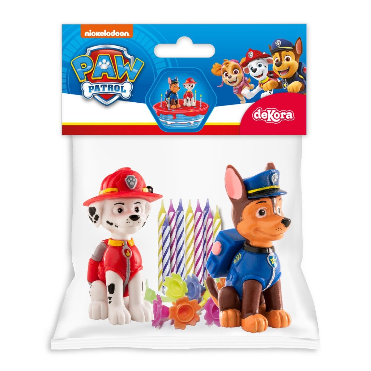 DeKora Kuchen Topper und Kerzen - Paw Patrol&nbsp;