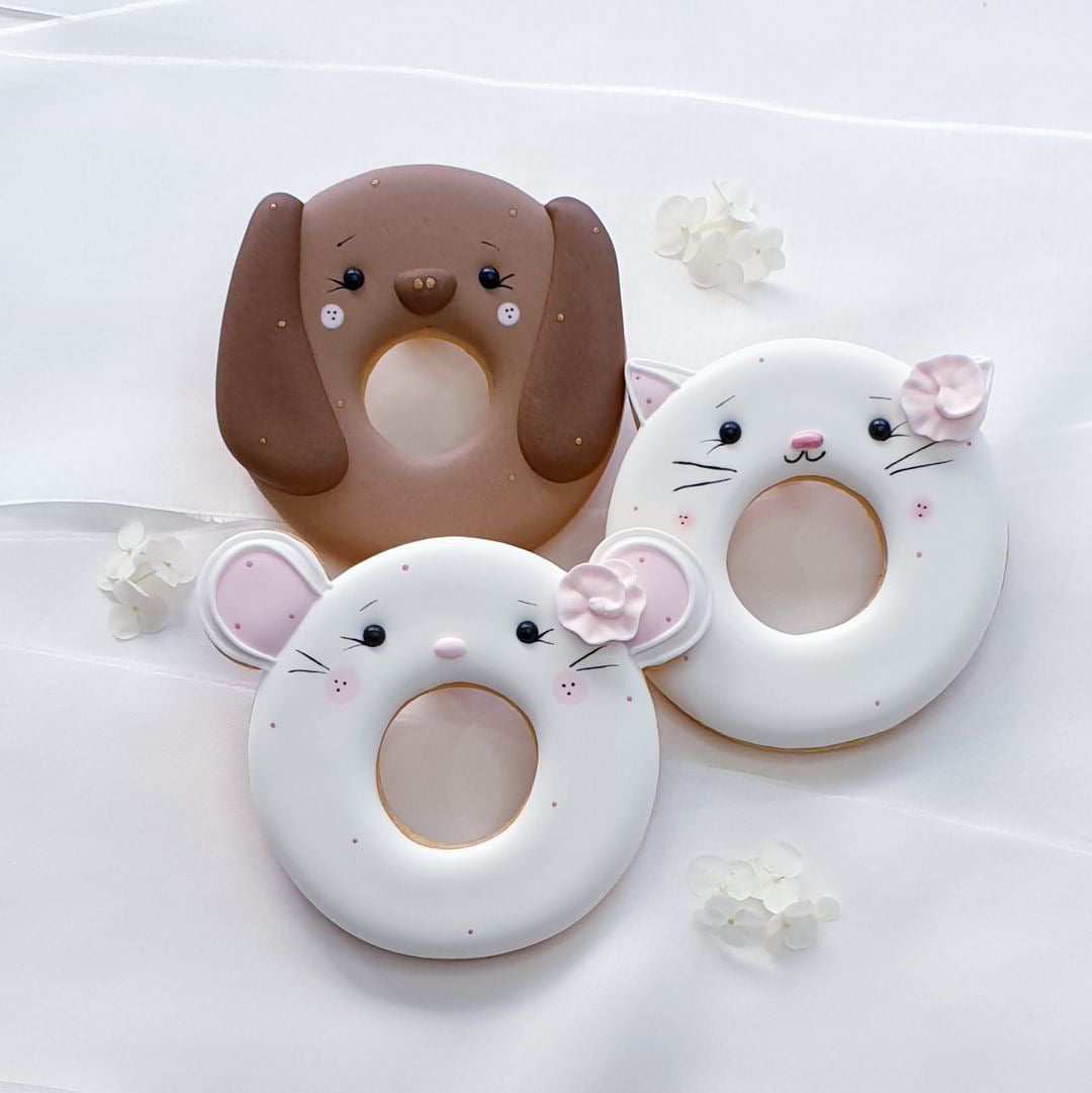 Ausstechform Donut Maus, Panda, Koala