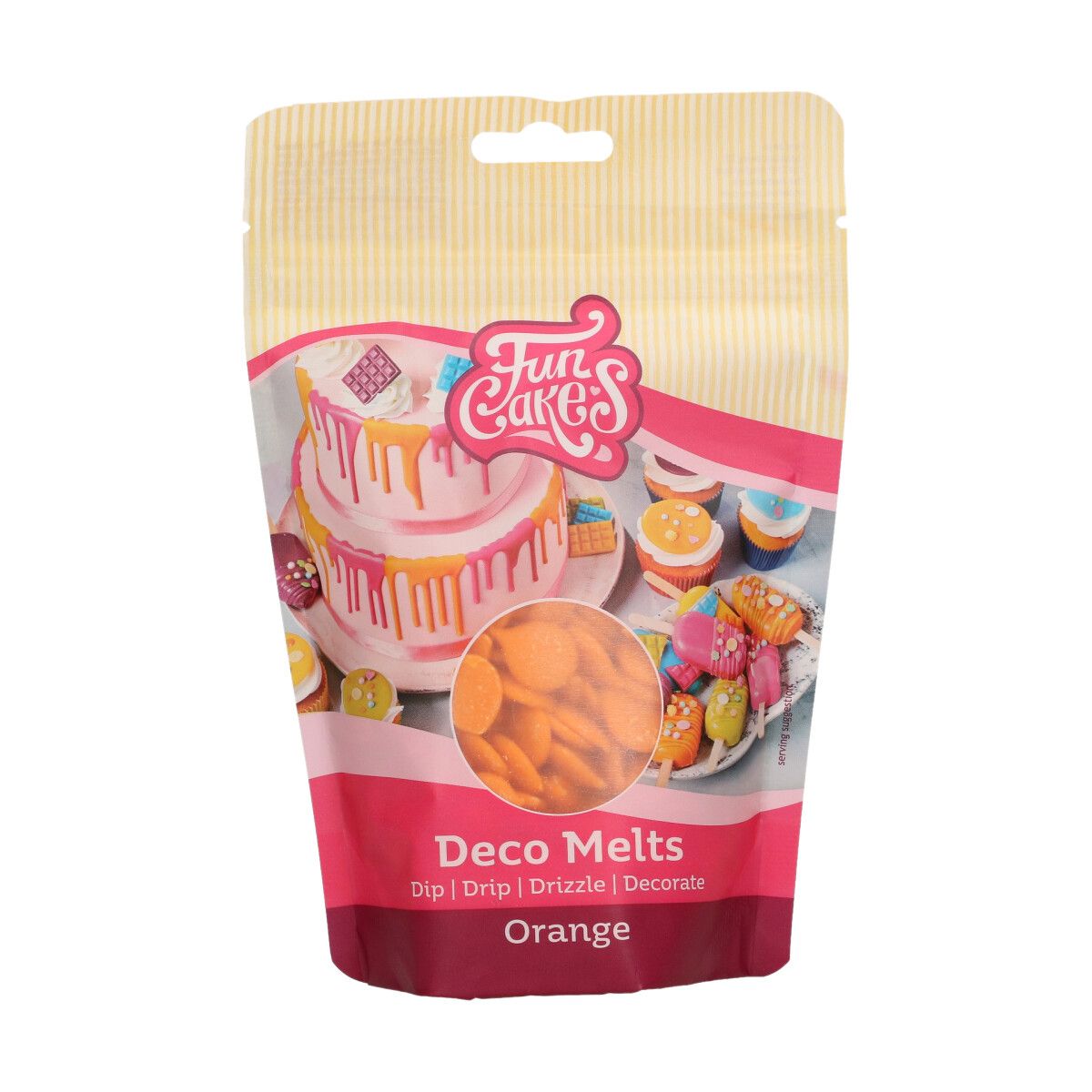 Funcakes - Deco Melts - Orange - 250g 