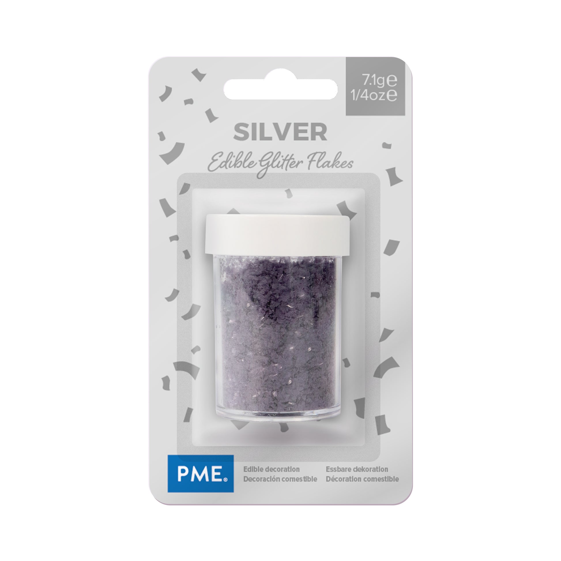 PME Silber Glitzer Flocken - 7g