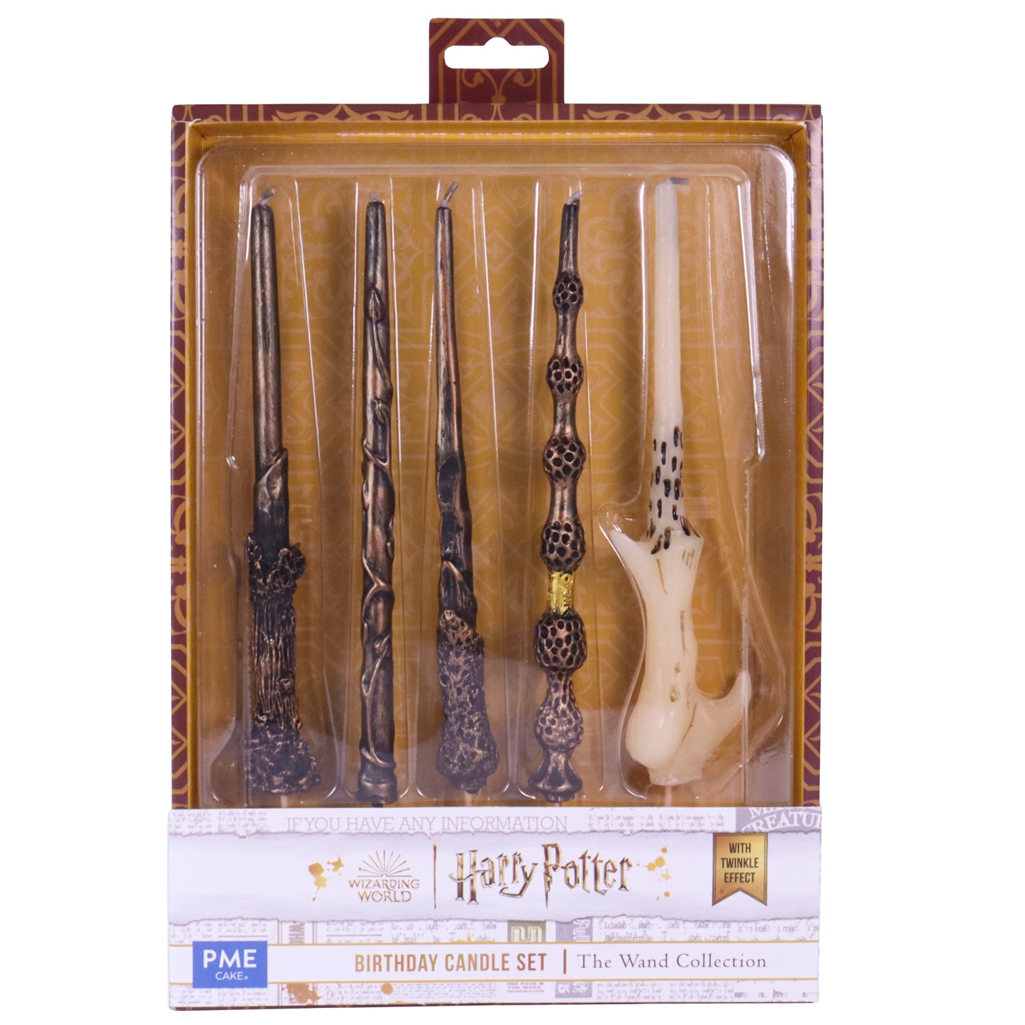 Harry Potter Kerzen Set - Zauberstäbe - 5 Stück