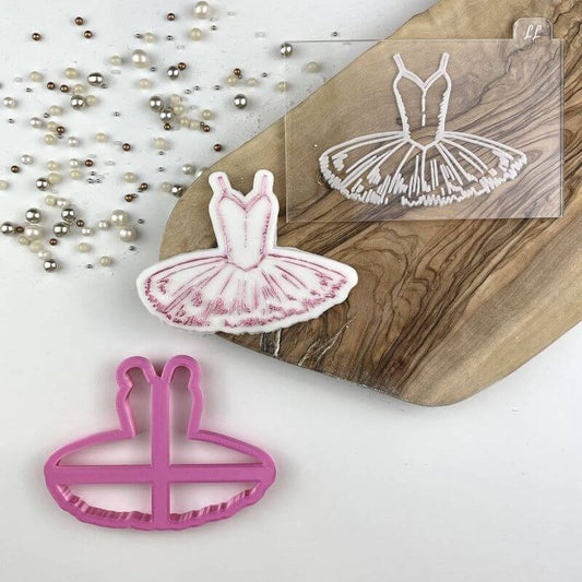 Lissie Lou Cookie Cutter and Stamp - Ballet Tutu Dress